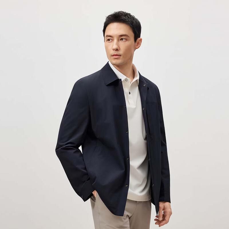 EMZ Men s Fashion Lightweight Stand-Collar Jacket 2XL