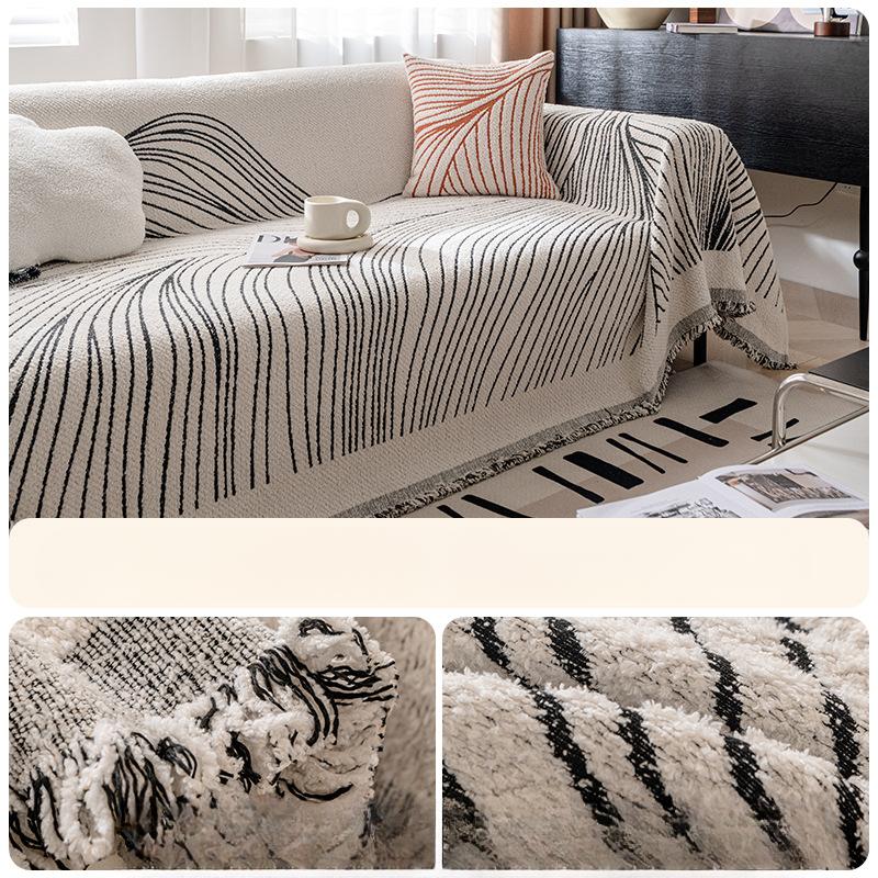 Romantic French High-Grade Sofa Towel Autumn and Winter Thickening Non-Slip Sofa Cover Cloth Warm Blanket Cushion