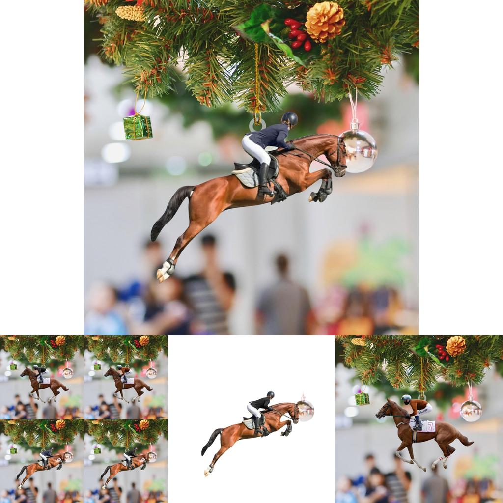Stylish Retro Acrylic Car Pendant For Equestrian Enthusiasts And Festive Decor