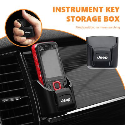 For Car Key Holder Dashboard Organizer Anti-slip Box with Hook Cherokee Patriot Liberty Wrangler JK JL Commander