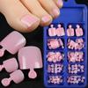 Set da 100 Pezzi di Unghie Finte Rimovibili per Piedi, Unghie Artificiali a Copertura Totale di Varie Misure per Applicazione e Sostituzione Nail Art Pedicure