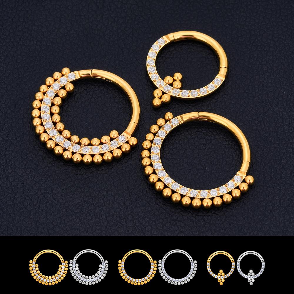 G23 Titanium Piercing Nose Ring Body Jewelry Hoop Earings ASTM F136 Cartilage Tragus Diaphragm Titanium Hing