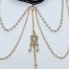 Multi-layers Elastic Band Leg Thigh Chain Layered Chains Pearl Leg Chain  Birthday Gift