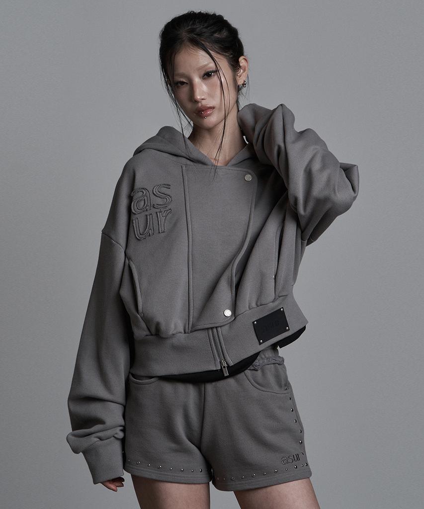 Aejeuyua Cut-Off Vintage Shorts Dark Gray