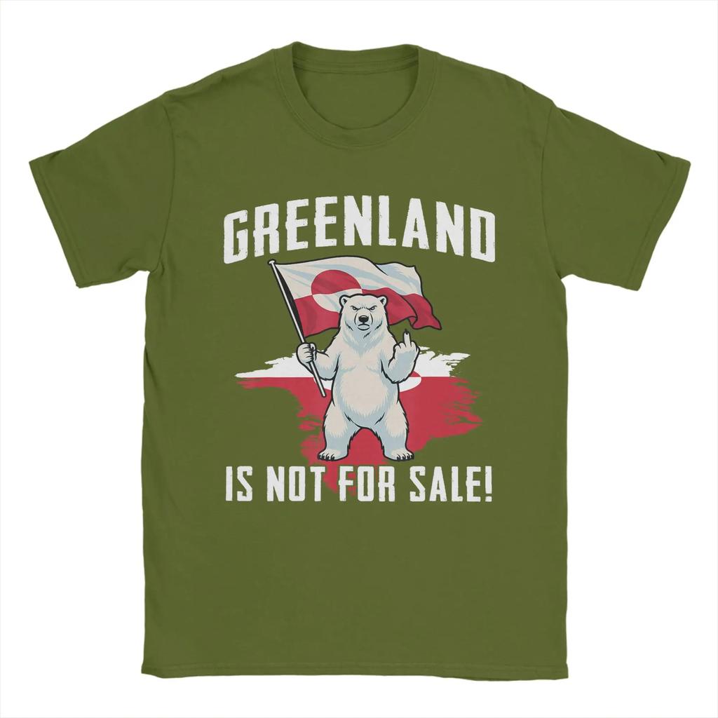 Grönland ist nicht zu verkaufen Liebe Grönland Baumwoll-T-Shirt Für Unisex Sommer Vintage T-Shirts Rundhals Harajuku T-Shirt Übergrößen Oberteile