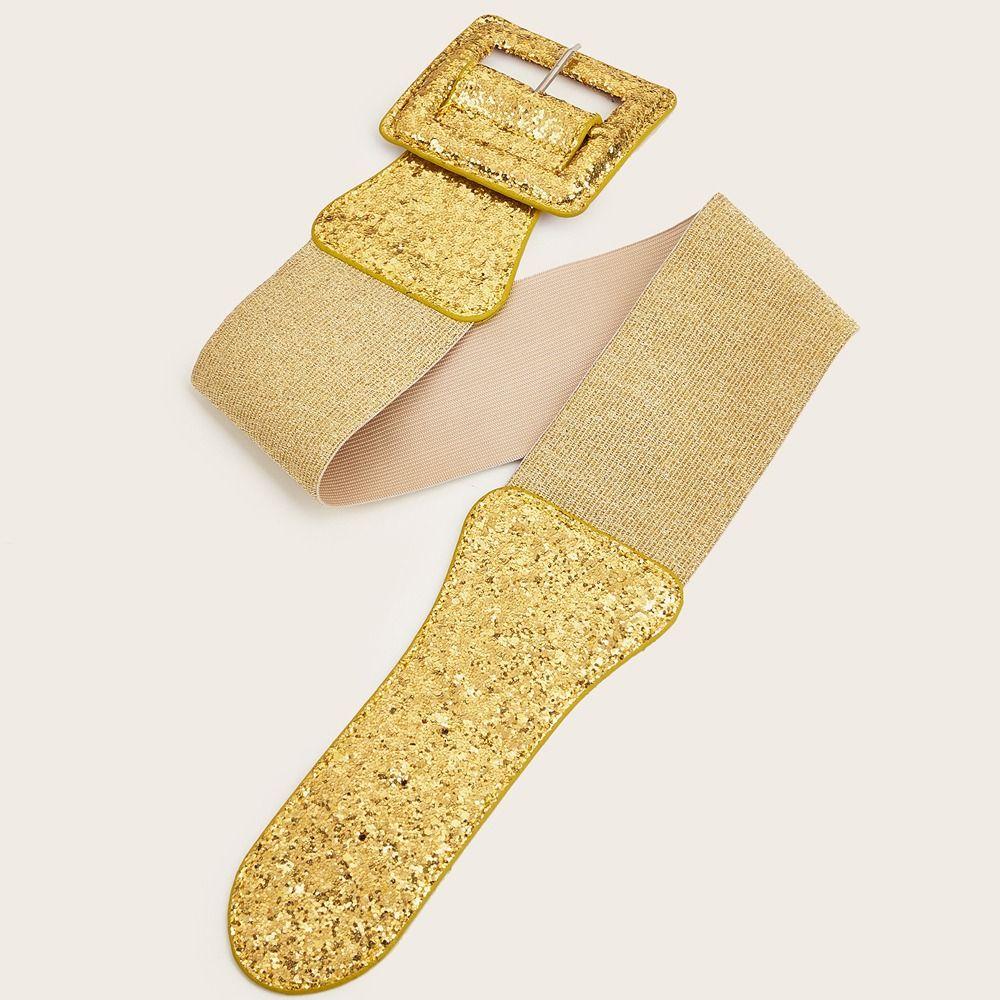 Punk Style Stretch Waistband Wide Waist Belts Fashion Decoration Belt  for Women