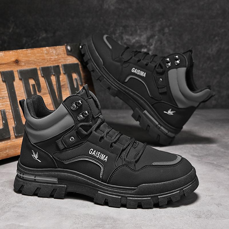 Nová pánská módní ležérní sportovní obuv s vysokým svrškem, studentské silné podrážky, pohodlné tenisky, chlapecká pánská klasická prodyšná basketbalová obuv