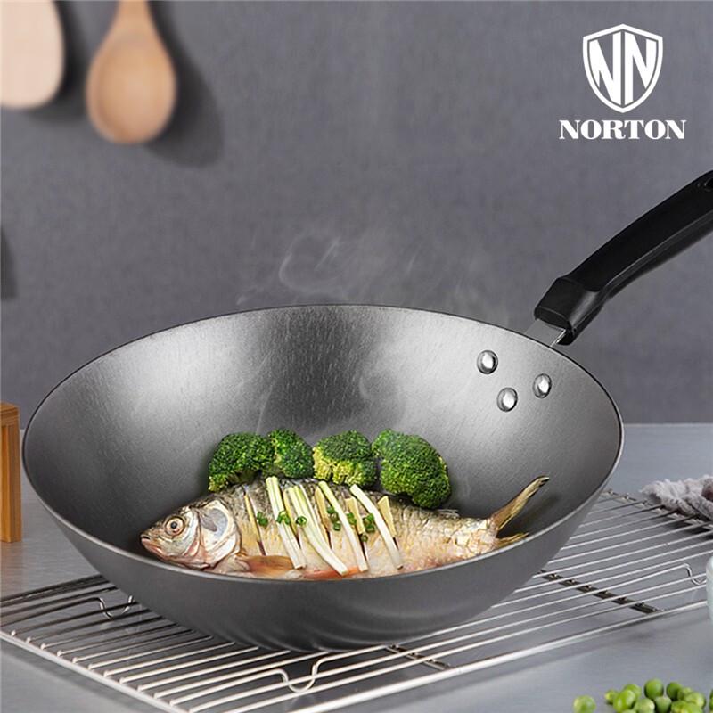 NORTON Cast Iron Frying Wok