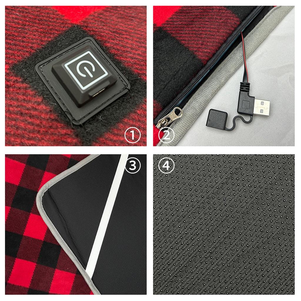 Camping USB Beheizbare Schlafmatte 6 Heizzonen Kaltwetter Warme Matratze Winterbett Zelt Heizmatte Für Winter Outdoor Innen