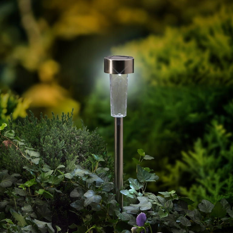 Solar garden lamp 28cm LED cold white light
