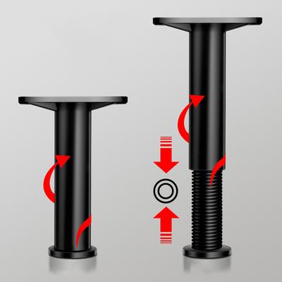 Teleskop-verstellbarer Bettbalken-Stützfuß, verstärkter Kunststoff, Möbelbein, Sofabein, Bettunterteil, tragende Halterung