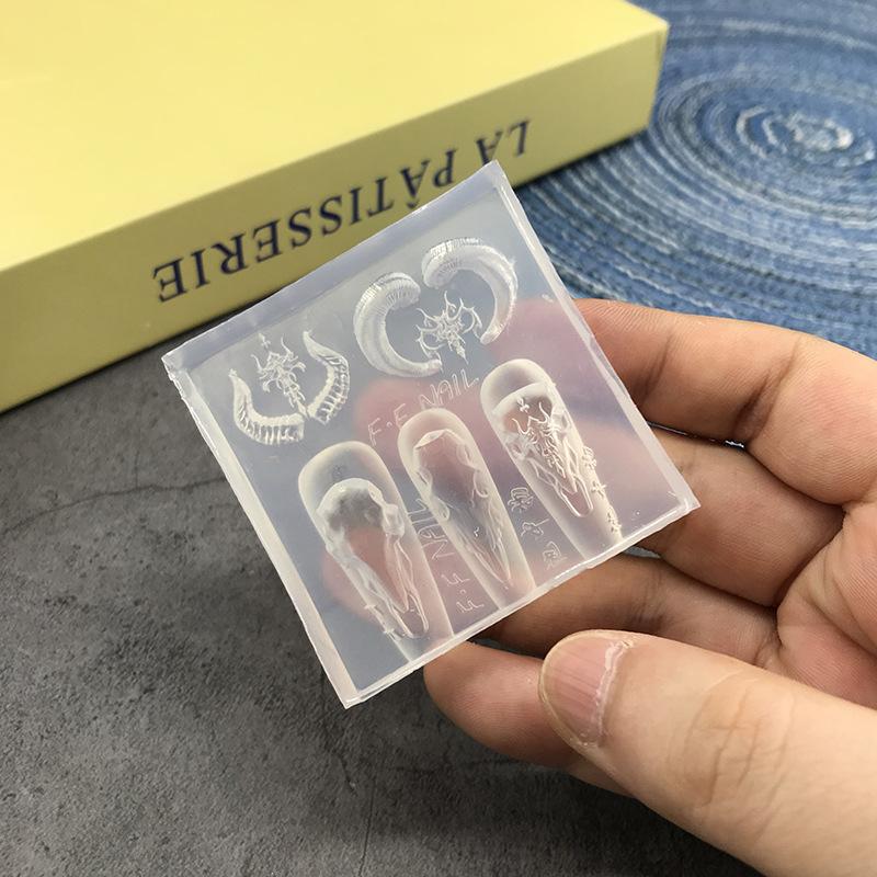 Silikonová 3D forma na Sheepshead, forma na nehtové umění, nehtové ozdoby, manikúrní nástroj, forma na nehty, forma na DIY ruční práce, dekorace nehtů, salonní potřeba