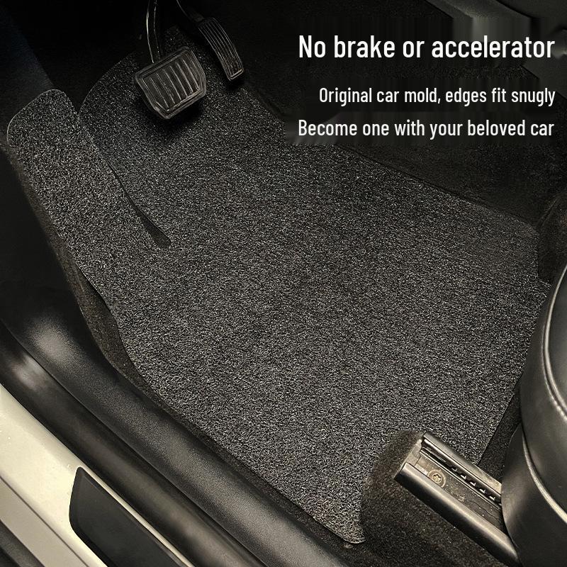 Tesla Model 3 & Model Y Custom Silk Ring Non-Slip Floor Mats - Full Surround Interior Foot Pads