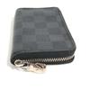 Louis Vuitton N63076  Damier Graphite zip-around coin purse Wallet Coin Case