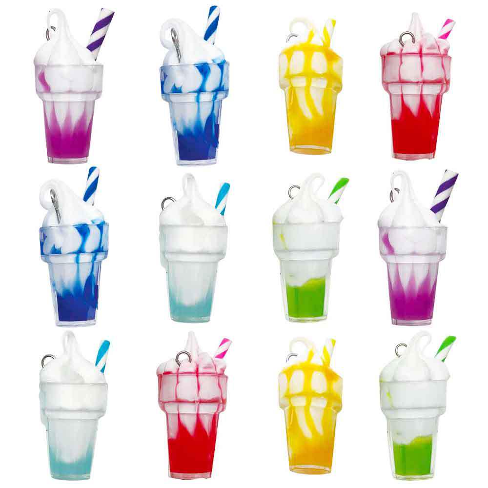 DIY Resin Summer Ice Cream Charms - 8 Colors, 15x28mm - for Bracelets, Necklaces, Keychains, Small Pendants