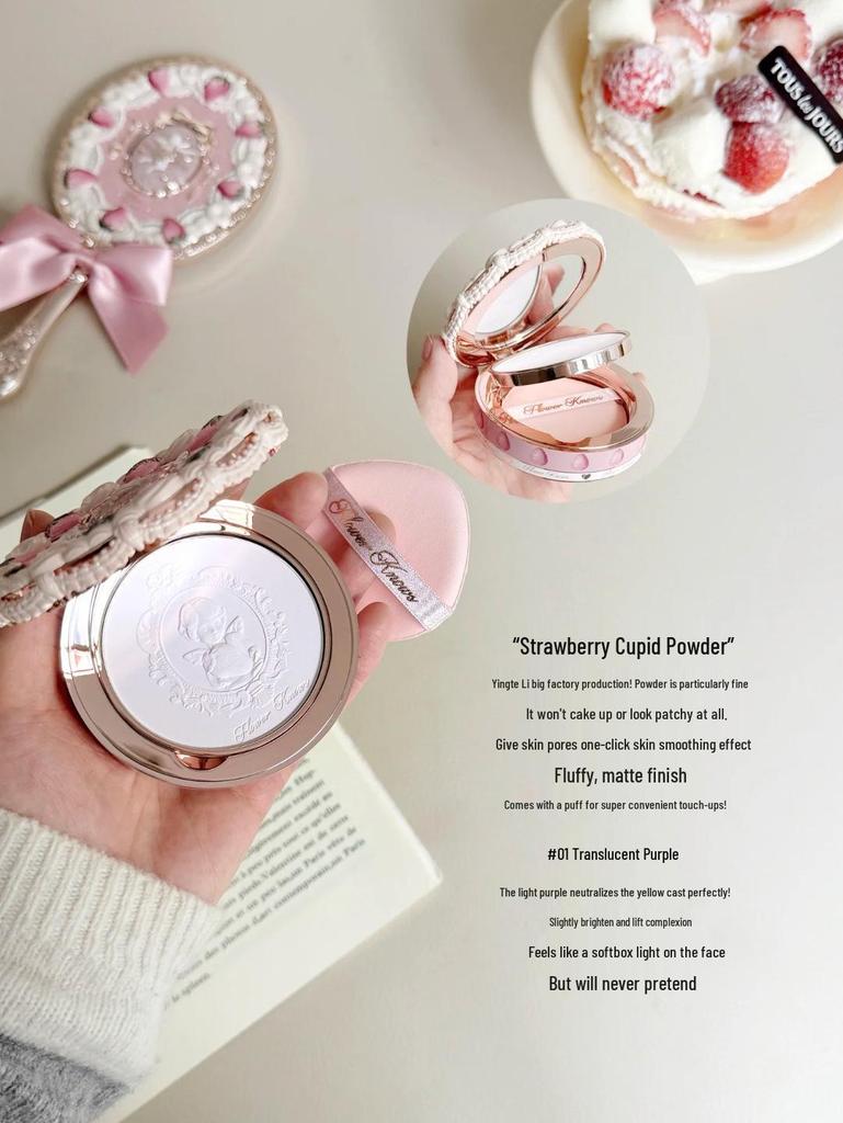 Flower Knows Strawberry Cupid Lip Cream & Blush, Eyeshadow, Perfume Handheld Mirror, and Balm Gift Set