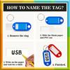 50pcs Key ID Label Colorful Key Holder Plastic with Keyring ID Tags Name Label Card Portable