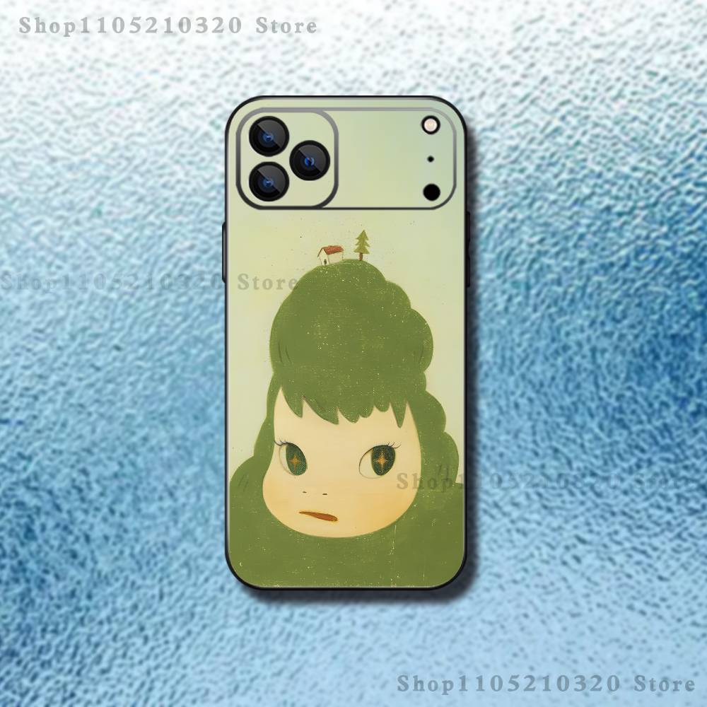 

Cute Y-Yoshitomo N-Nara Phone Case For iPhone 17,16,15,14,13,12,Pro,Max,Plus,E,SE4,Air,Mini Black Soft Box iPhone12