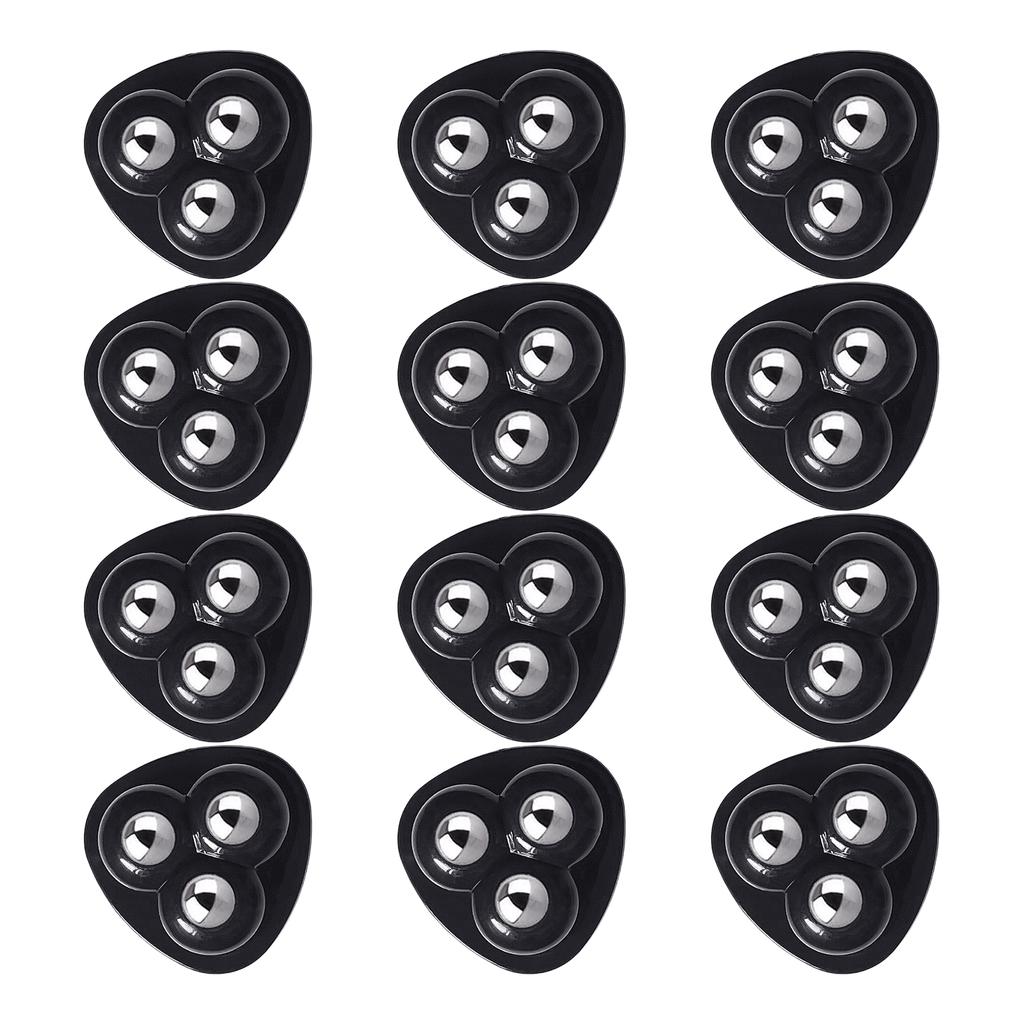Set of 12 Multipurpose Furniture Castors 13mm Sturdy Carbon Steel Swivels Wheel Accessory for Home And Office Use