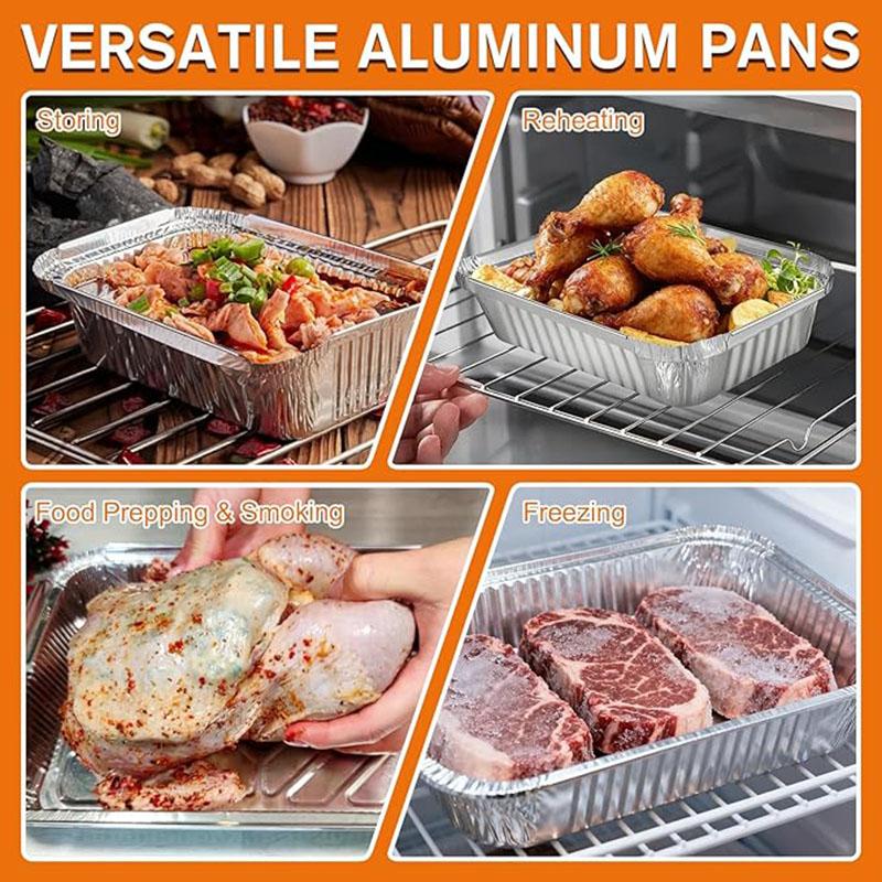 Plaques de cuisson en papier aluminium pour pain Épaissies Contenants de cuisson alimentaire Plateau BBQ Boîtes d'emballage antiadhésives pour gâteaux Outil de cuisson de cuisine