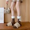 Sweet Snow Boot Socks Middle Tube Female Hosiery New Bow Middle Tube Socks  Winter Christmas Gifts