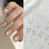 Star Necklace Curved Line Arc Hot Stamping Retro 5D Nail Art Stickers Decoration Adhesive Manicure Decals DIY