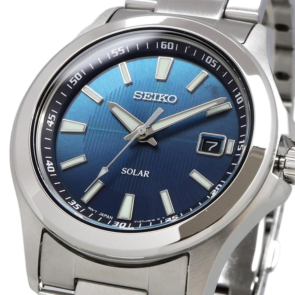 Seiko Solar Quartz Watch SBPN071, Silver/Blue, Men's [Official Japanese Product]