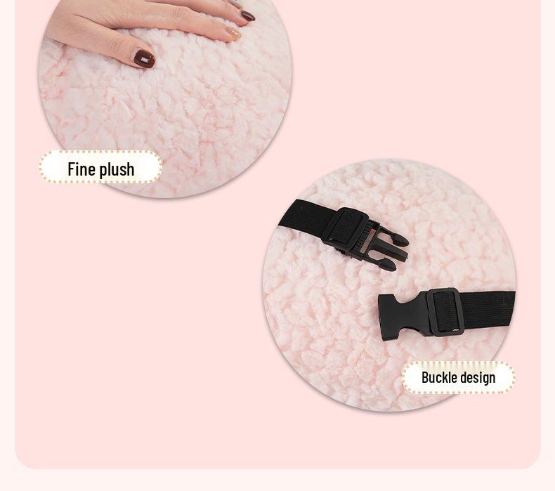 Plush Winter Car Headrest & Lumbar Support: Cute Cartoon Neck Pillow & Backrest Cushion