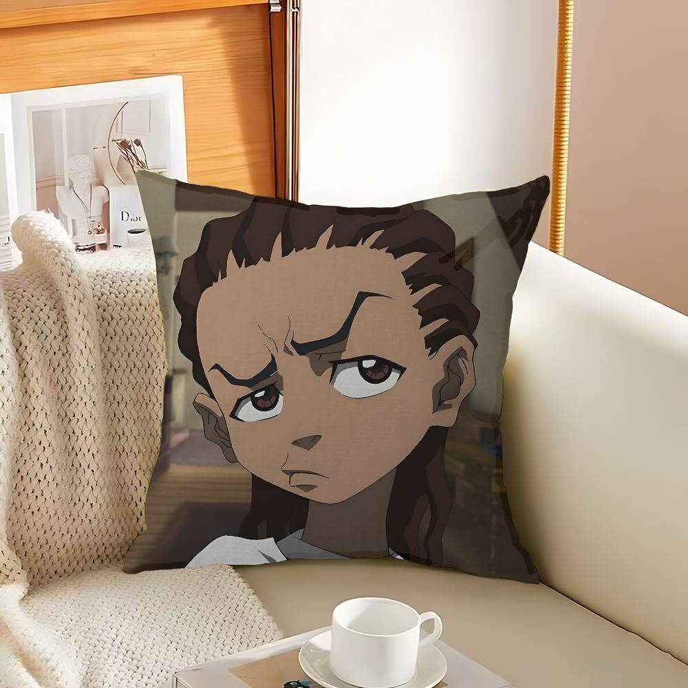 B-Boondocks Cartoon Pillowcase Toon Gift Cushion Cover Bedroom Home Sofa Chair Seat Decor Pillow Case
