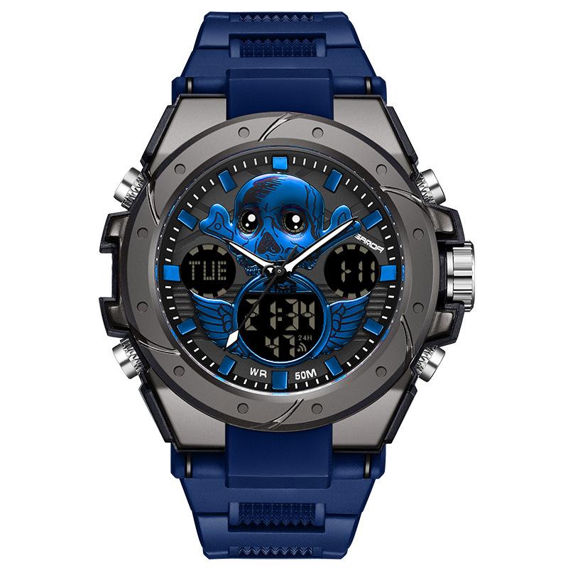 UTHAI CQ348 New Skull Men watch Waterproof Multi functional Outdoor Sports Quartz Watch Fashion Clock Giftwatches for man