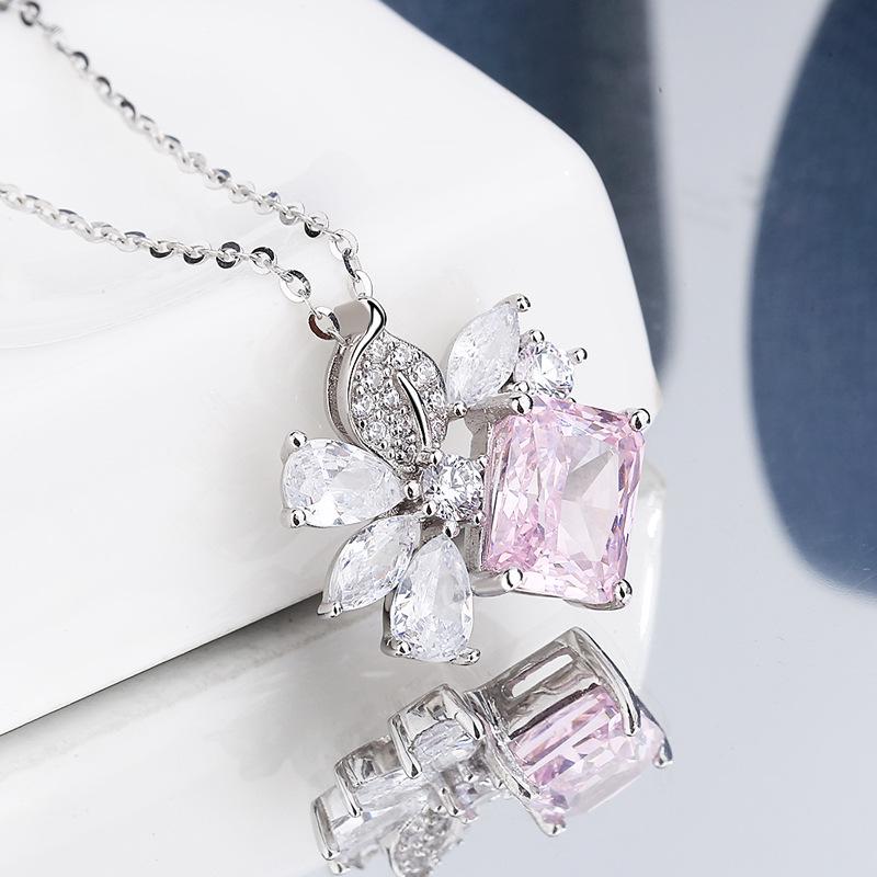Sterling Silver Camellia Crystal Necklace: Versatile, High-End Clavicle Chain for Women, 2021 Style.