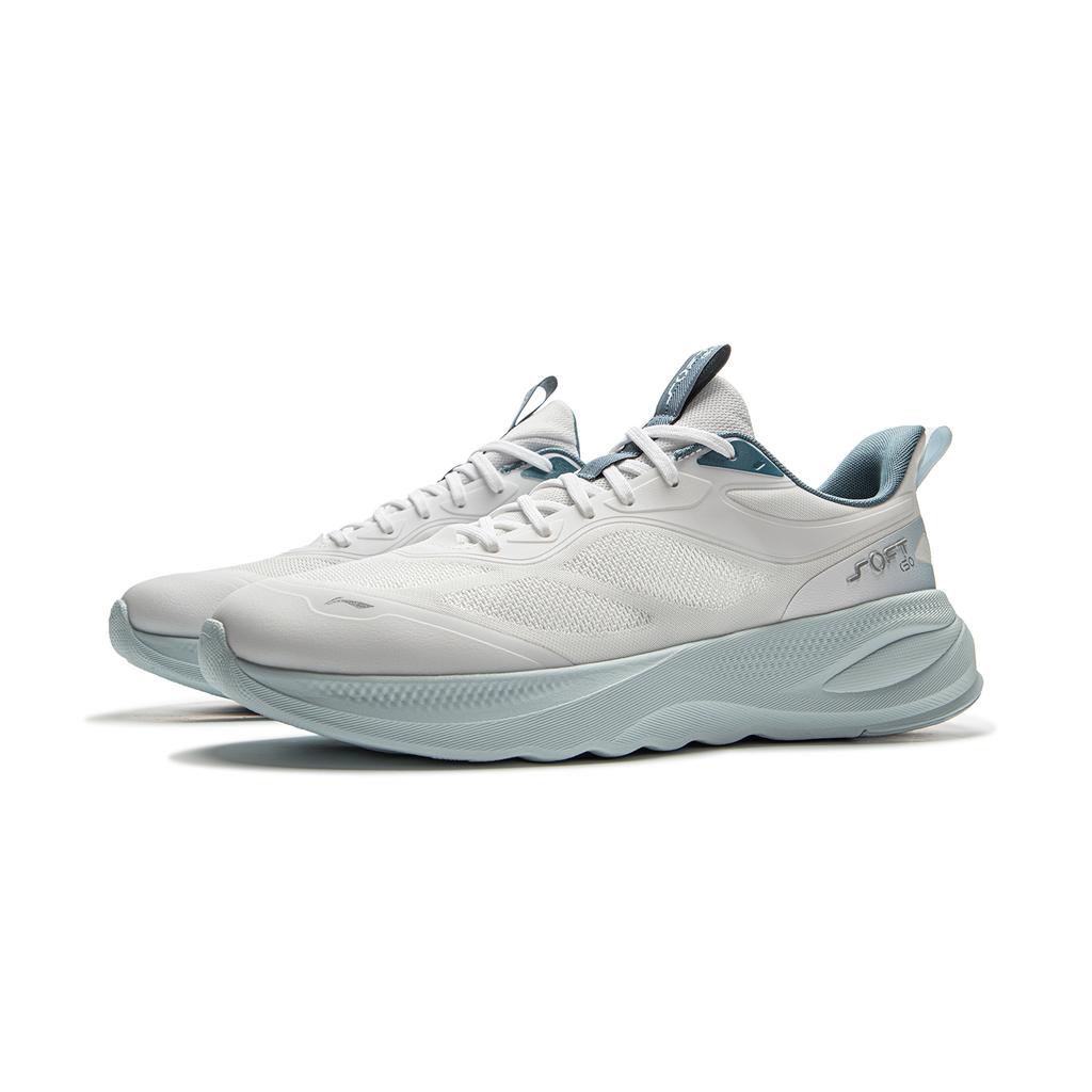 Li Ning Soft Go 2 V4 Wygodne Wszechstronne Antypoślizgowe Wytrzymałe Niskie Codzienne Buty Męskie sneakers Białe AGLV091-3