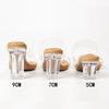 2025 Summer New Comfortable Transparent Square Toe High Heels Women Crystal Thick Heel Sexy Casual Sandals Flip Flops