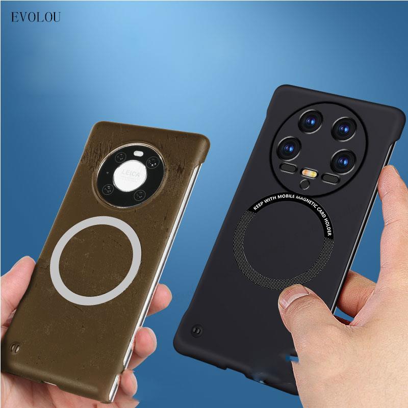 For Xiaomi 14 Ultra Case For Magsafe Magnetic Frameless Hard PC Phone Case For Xiaomi Mi 14ultra 14 Pro Wireless Charging Shell