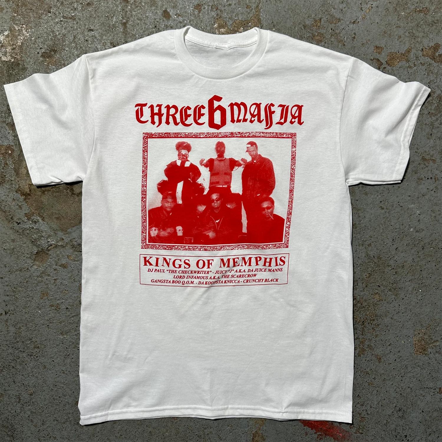Three 6 Mafia Gift For Fans White T-Shirt Cotton Full Size Unisex T-Shirt M