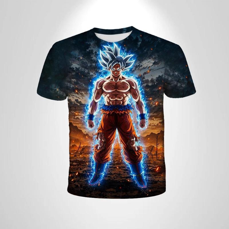 2026 Summer Dragon Ball Retro Fitness T-shirt Men's Oversized 3D Printed