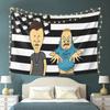 Beavis und Butthead Toilettenpapier-Flaggen-Wandteppich, lustige 90er-Jahre-Cartoon-Wanddekoration für Partys, Retro-Humor-Räume
