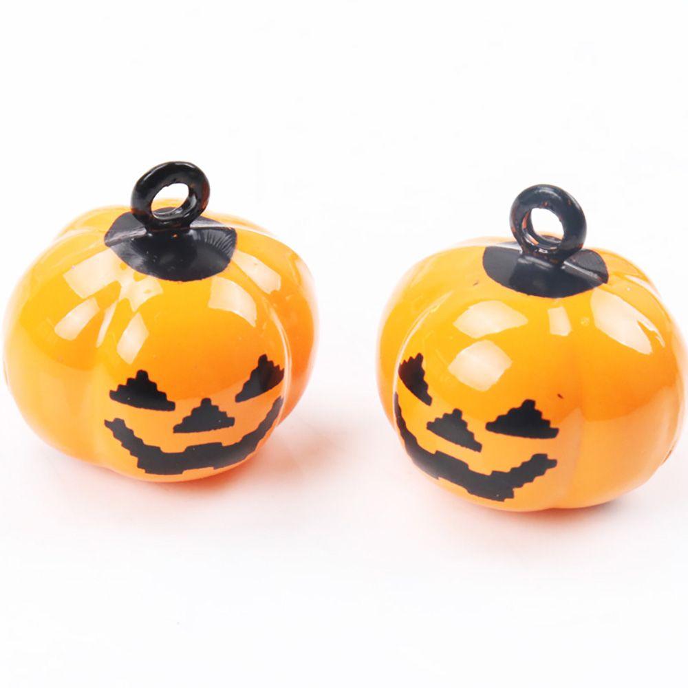 10PCS Gift DIY Accessories Party Supplies Jingle Bells Decoration Beads Halloween Bell Pendants Pumpkin Ghost