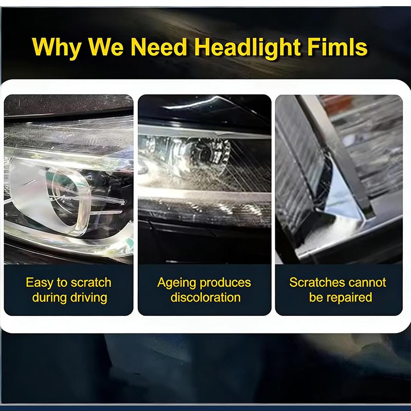 Fit For BMW 4 Series G22 G23 G26 -2025 Transparent Smoked Black TPU Headlight Film UV Scratch Resistant Pre Cut Protective V