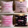 Popular Valentine's Day Cushion Cover Soft Washable Pillow Case Multi-Scene for Couch Bed Travel Office Use