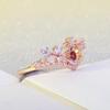 Small But Beautiful Rose Gold Crown Ring For Women, Light Luxury Zircon Popular Ring