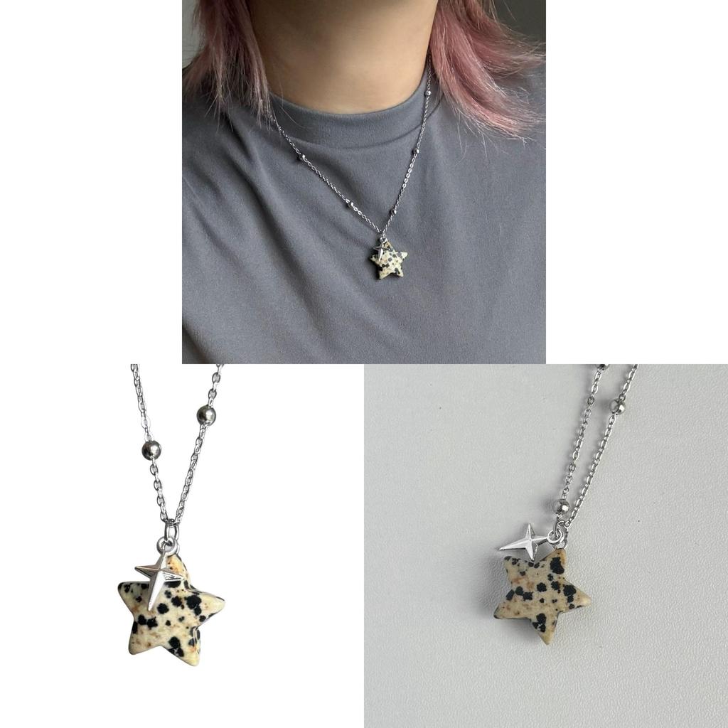Kawaii Star And Animal Alloy Necklace With Pendant For Casual Women