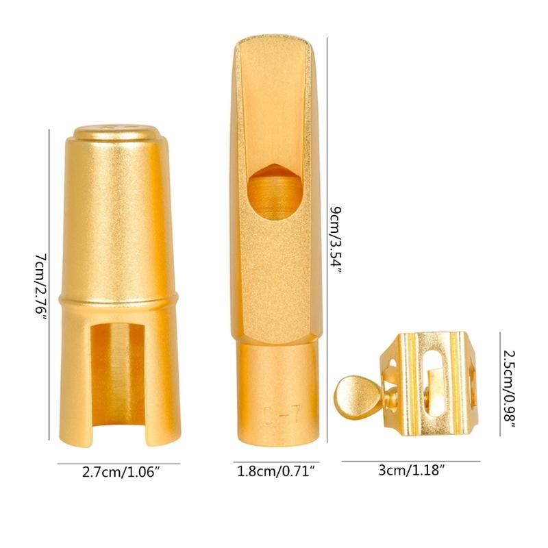 Metall Saxophon-Blattschraube mit Messing-Kappe Leichte Zubehörteile Tenor Alt Saxophon Klarinette Mundstück-Klammern Sets