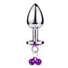Metal anal plug with Traction Chain Bell Crystal Anus Expander Erotic Beads Butt Plug Sex Toys Dildo for Women Gay Bdsm Slave