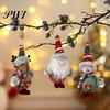 Handmade Christmas Ornaments Plush Doll Hanging Ornament Mini Colorful Cloth Santa Claus Snowman Deer Festive Atmosphere Decorations Foam Plushies