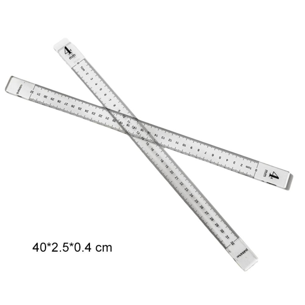 2PCS Transparent Baking Leveling Ruler Acrylic Rolling Pin Guides Ruler Dough