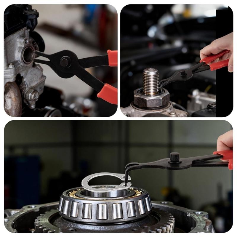 Heavy Duty Snap Ringing Pliers Kit Internal & External Circlip Tool 10 Piece For Car Brake System And Machinery Maintenance