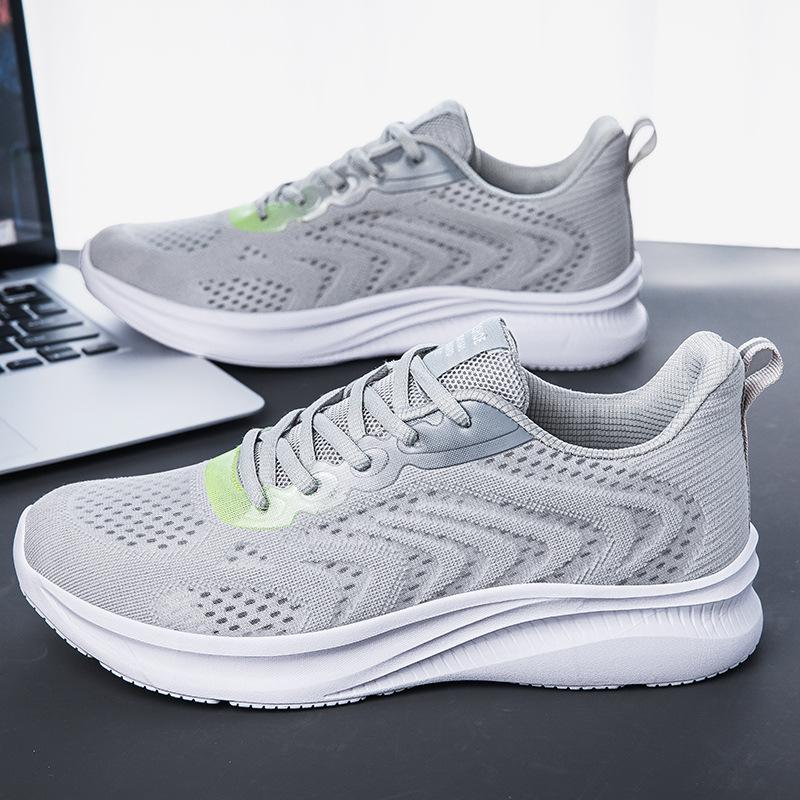 Sneakers women's new spring and autumn breathable mesh shoes flying woven mesh casual couple running shoes