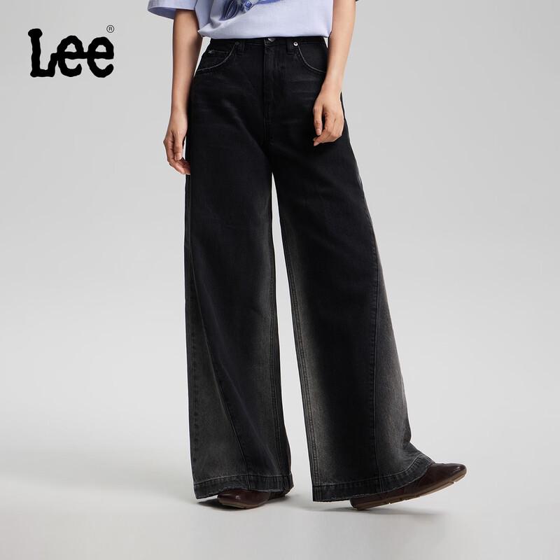 Lee Women s Loose Wide-Leg Five-Pocket Denim Jeans 28