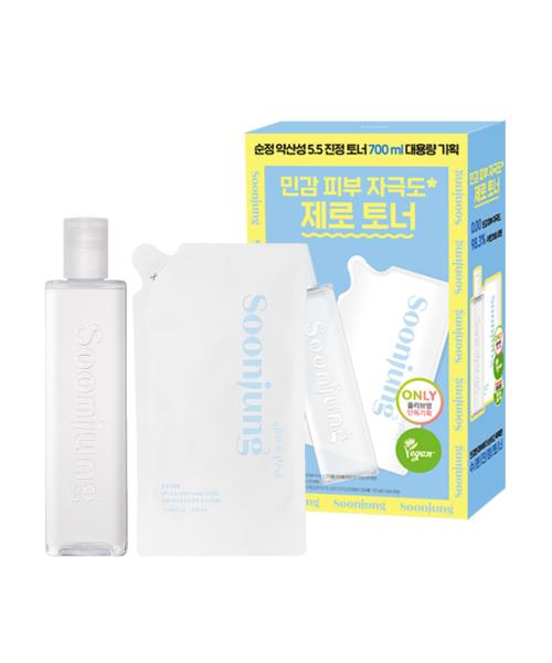 Etude SoonJung pH 5.5 Relief Toner Jumbo Duo Set (350ml+350ml) FREE